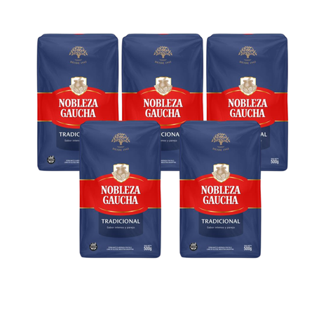 Nobleza Gaucha Traditional Argentine Yerba Mate, 500 g (Pack of 5)
