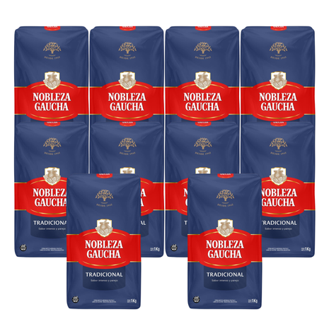 Nobleza Gaucha Traditional Argentine Yerba Mate, 1 kg (Pack of 10)