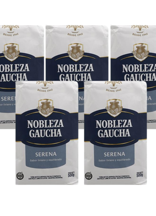 Nobleza Gaucha Suave Argentine Yerba Mate, 500 g (Pack of 5)