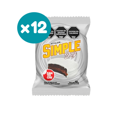 Alfajor Fantoche Simple Day 50g (Caja x12un) (600g)