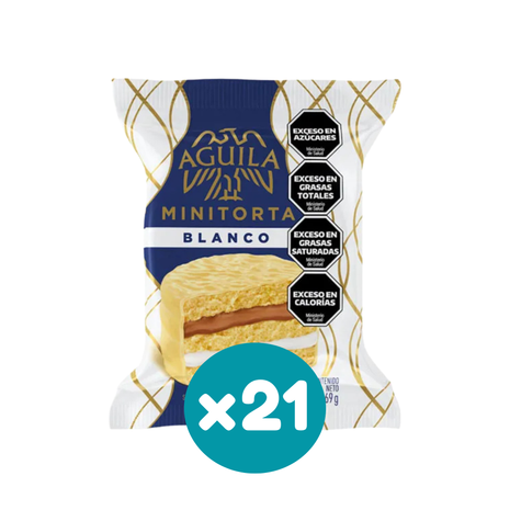 Alfajor Minitorita Aguila BLANCO (72gr) (Caja x21un) (1512gr)
