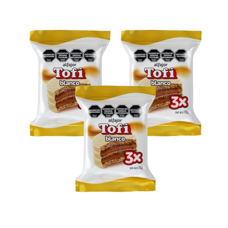 Tofi Alfajor TRIPLE Blanco (73gr) (Pack de 3u) (219gr)
