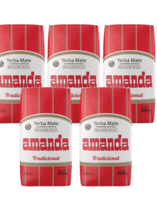 Amanda Tradicional Argentine Yerba Mate 500 g (Pack of 5)