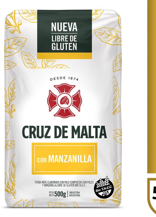 Cruz de Malta Chamomile Argentine Yerba Mate 500 g 1.1 lb bag