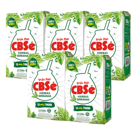 CBSe Hierbas Serranas Argentine Yerba Mate, 500 g (Pack of 5)