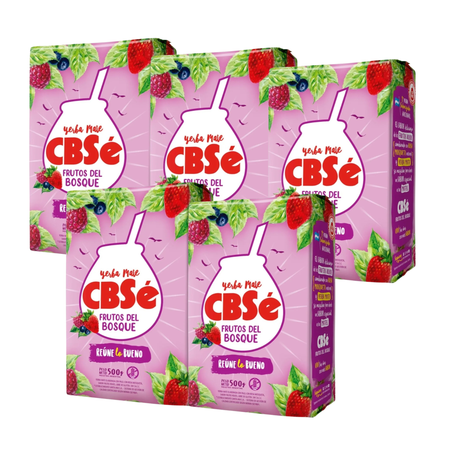 CBSe Frutos del Bosque Argentine Yerba Mate, 500 g (Pack of 5)