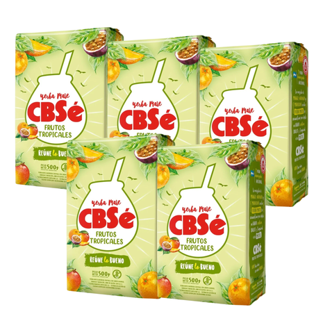 CBSe Frutos Tropicales Argentine Yerba Mate, 500 g (Pack of 5)