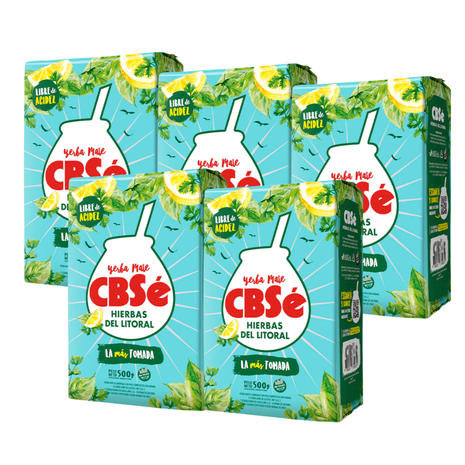 CBSe Hierbas del Litoral Argentine Yerba Mate, 500 g (Pack of 5)
