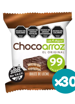 Alfajor Chocoarroz Dulce de Leche (22gr.) (Pack de 30u.) (600gr.)