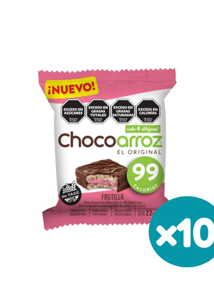 Alfajor Chocoarroz Frutilla (22gr.) (Pack de 10u.) (220gr.)