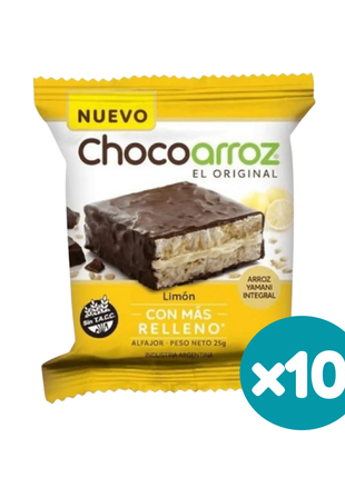 Alfajor Chocoarroz Limon (22gr.) (Pack de 10u.) (220gr.)