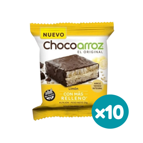 Alfajor Chocoarroz Limon (22gr.) (Pack de 10u.) (220gr.)
