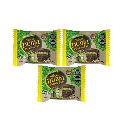 Alfajor DUBAI Pistacho Style, Maizanas (70gr) (Pack x3un) (210gr)