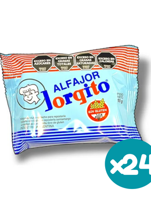 Alfajor Jorgito Sin Gluten 50g (Caja x24 – 1.2kg)