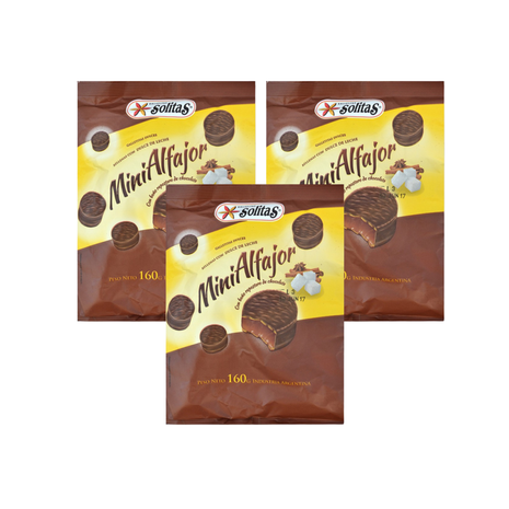 Alfajor Mini Solitas x160g (Pack x3un) (480g)