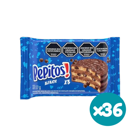 Alfajor Pepitos Triple 57g (Caja x36 – 2kg)