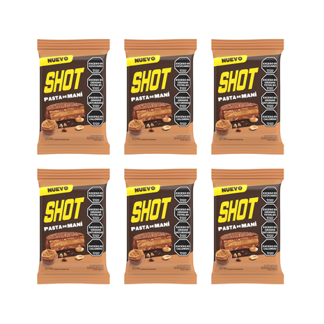 Alfajor Shot Simple con Pasta de Mani 44g (Pack de 6u.) (264gr.)