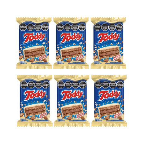 Alfajor Toddy Mousse Blanco 50g (Pack x6 – 300g)