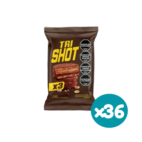 Alfajor Triple SHOT Chocolate 60g (Caja x36 – 2.16kg)