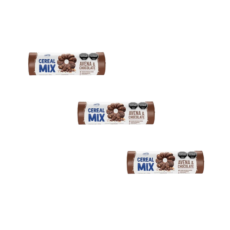 CEREAL MIX Galletitas Avena y Chips x 207g (pack x 3un).(621gr)