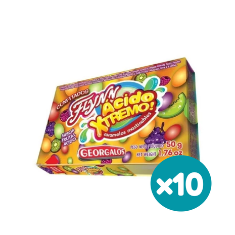 Caramelo FLYNN PAFF ACIDO EXTREMO (50gr.) (Por 10u.) (500gr.)