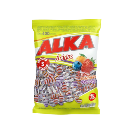 Caramelos ALKA Acidos Surtidos 800gr (400 caramelos)
