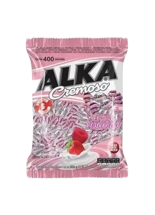 Caramelos ALKA Cremoso Frutilla Frambuesa 800gr (400 caramelos)