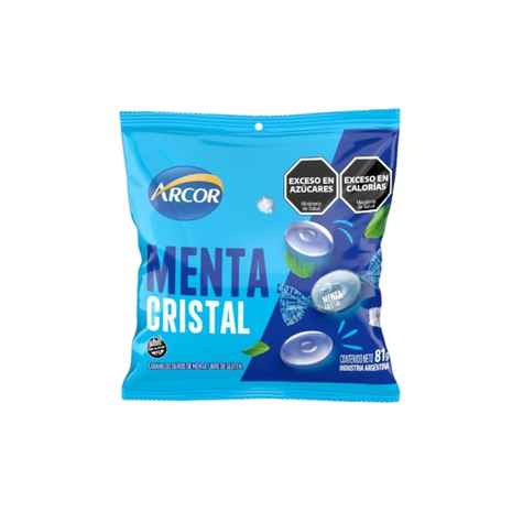Caramelos Menta Cristal Arcor 80gr