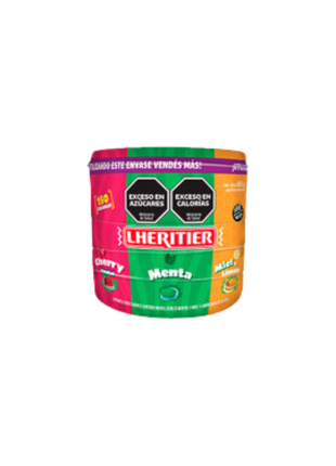 Caramelos duros LHERITIER sabor cereza, menta, miel y limon. 450gr