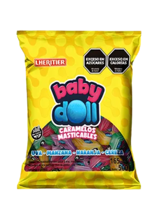 Caramelos masticables baby doll surtidos 500gr (165 unidades)