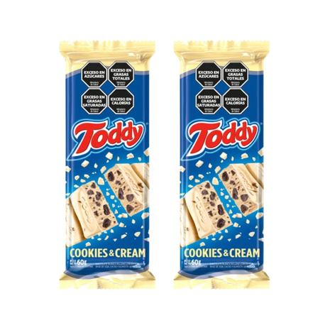 Chocolate TODDY cookies and cream 60gr (pack x2un.) 120gr