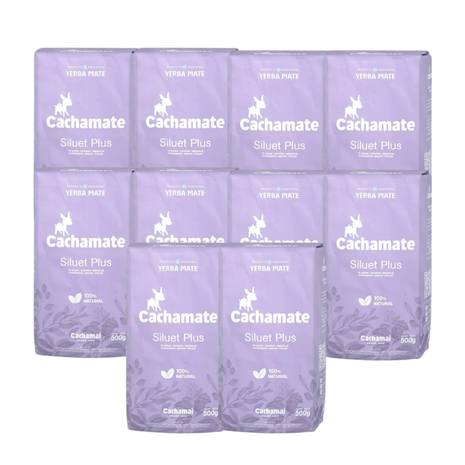 Cachamate Siluet Plus Argentine Yerba Mate, 500 g (Pack of 10) (5 kg)