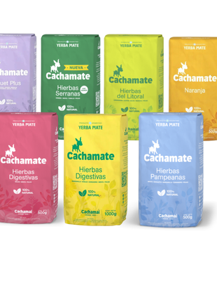 Cachamate Combo Variedades Argentine Yerba Mate, 500 g (Pack of 7) (3.5 kg)