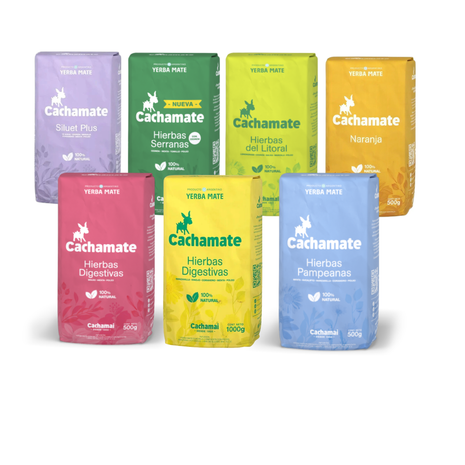Cachamate Combo Variedades Argentine Yerba Mate, 500 g (Pack of 7) (3.5 kg)