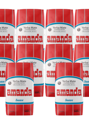 Amanda Suave Argentine Yerba Mate 500 g (Pack of 10)