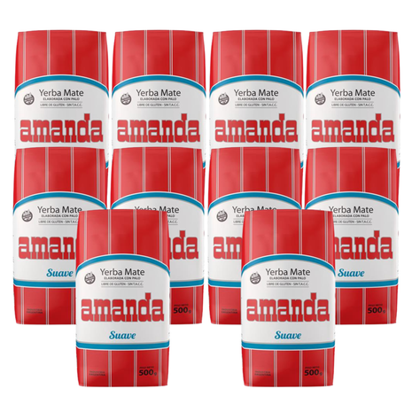 Amanda Suave Argentine Yerba Mate 500 g (Pack of 10)