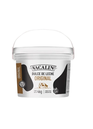 Dulce de Leche Vacalin Original, envase plastico (4kg.)