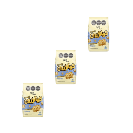 Galletitas 9 De Oro CRUJITAS Sabor Clasico 120gr (Pack x3un.) 360gr