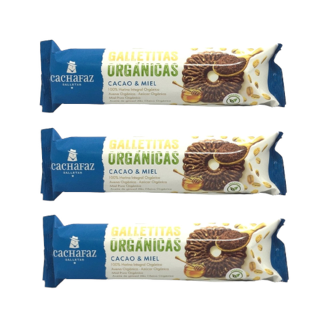 Galletitas Organicas Cachafaz Cacao y miel 170 g (pack 3u) (510g)