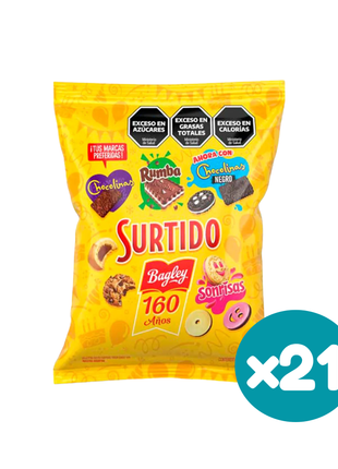 Galletitas Surtido Bagley (400gr) (Caja 21) (8,4Kg)
