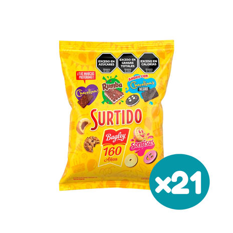 Galletitas Surtido Bagley (400gr) (Caja 21) (8,4Kg)