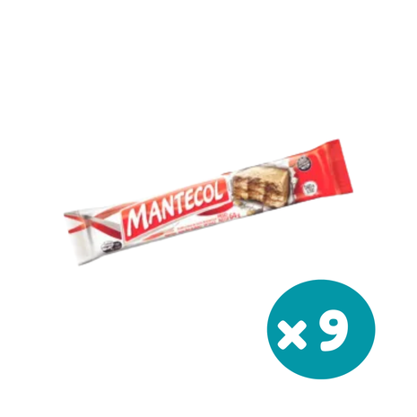Mantecol Clásico, Pasta de Maní con Cacao x 64g (9unidades) (576gr)