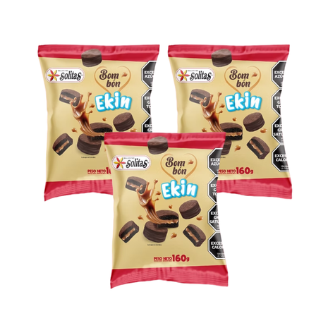Mini Alfajores Ekin Bombon Chocolate (160gr.) (Pack x3u.) (480gr.)
