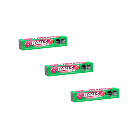 Pastilla Caramelo Halls SANDIA 25gr, 3 Unidades