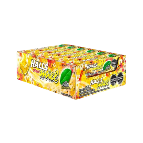 Pastilla Caramelo, Halls Miel y Menta x30 (Caja x12un) (360g)