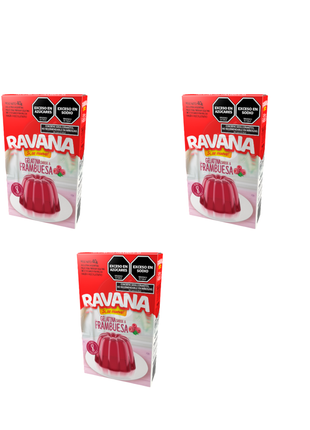 Ravana gelatina frambuesa 40gr (pack x3un) 120gr