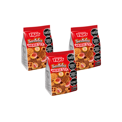 Trio galletitas surtidas VARIETTE 350gr (Pack x3un) (1050g)